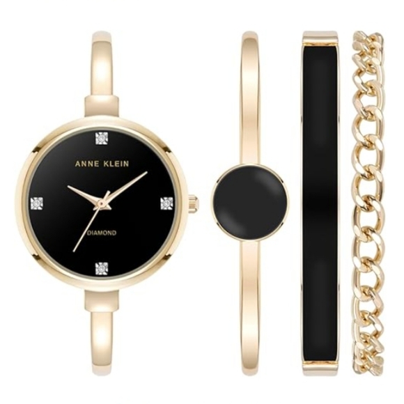 Women\'s Bangle Watch and Bracelet Set Black /Gold main image 6